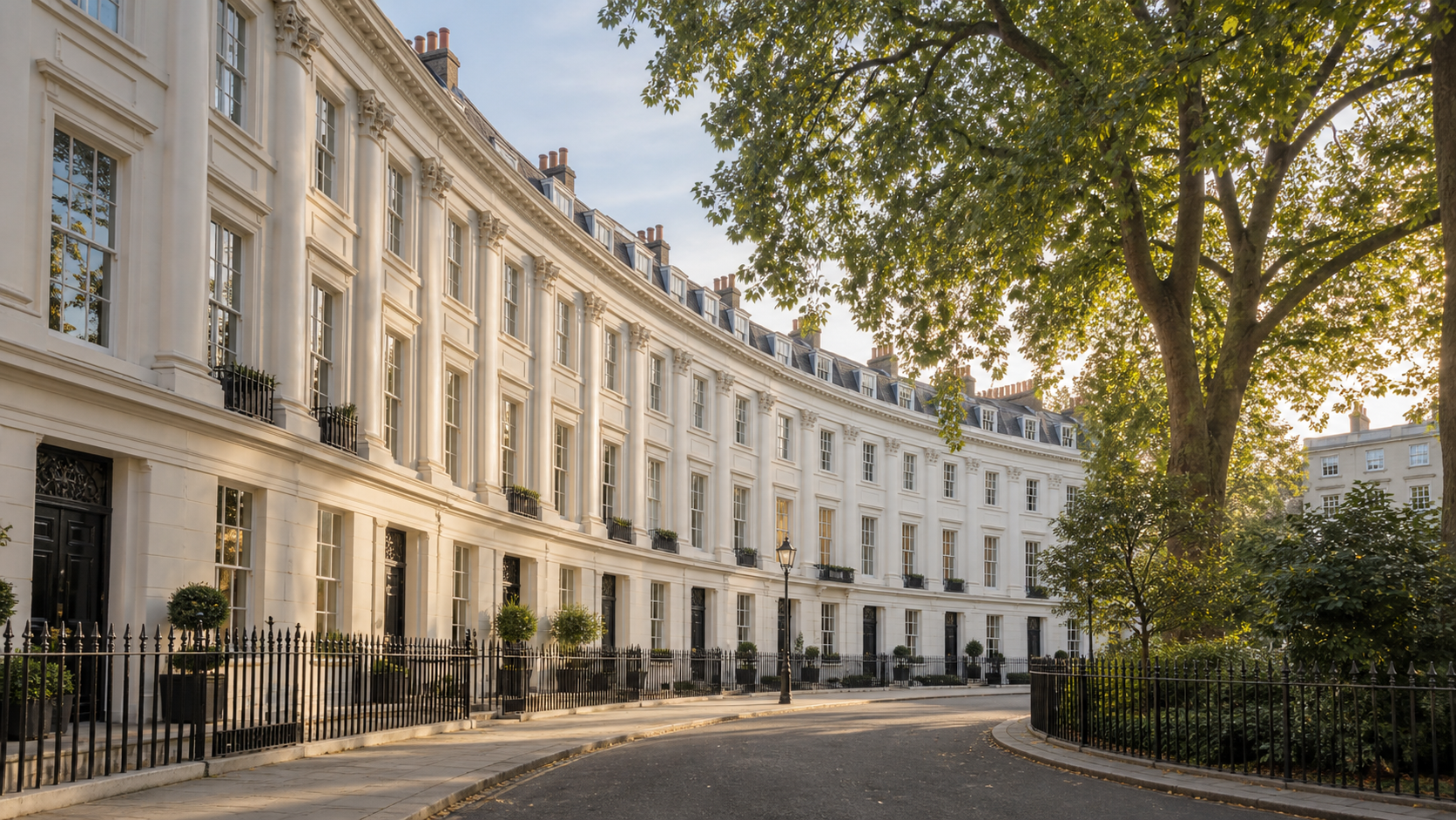 Elegant Georgian architecture inspired by Fitzroy Square